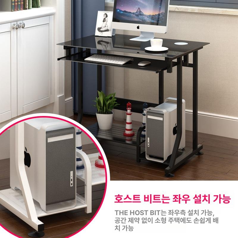 미니 컴퓨터 책상 가정용 데스크탑 이동식 공간활용, 60x40 우드 옐로우 상세 이미지 2