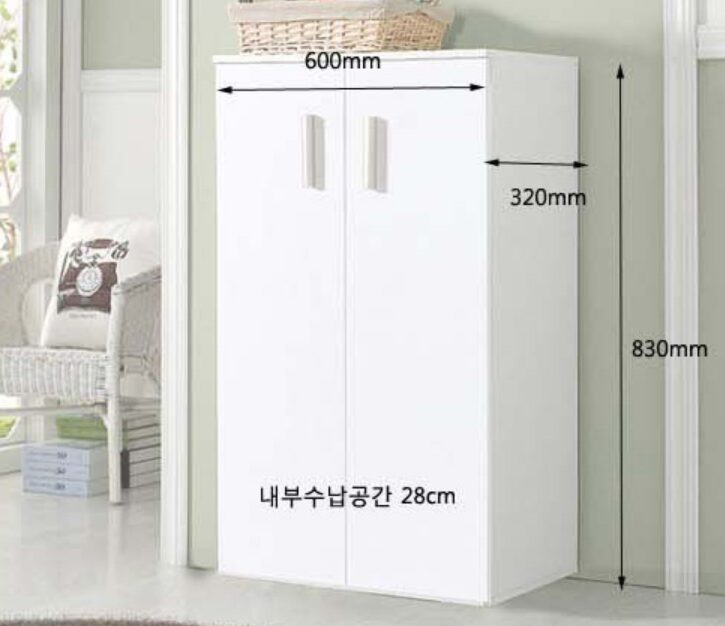 유니크가구 수납장 일반형, 화이트 상세 이미지 1