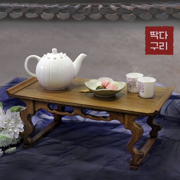 [딱다구리] 국내제작 옻칠소반 전통찻상 다과상, 브라운, 1개 상세 이미지 2