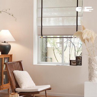 비포쉬프팅 로만쉐이드 심플한 커튼 롤 암막 포인트, 제곱미터, 단색-RM1164-라이트 브라운
