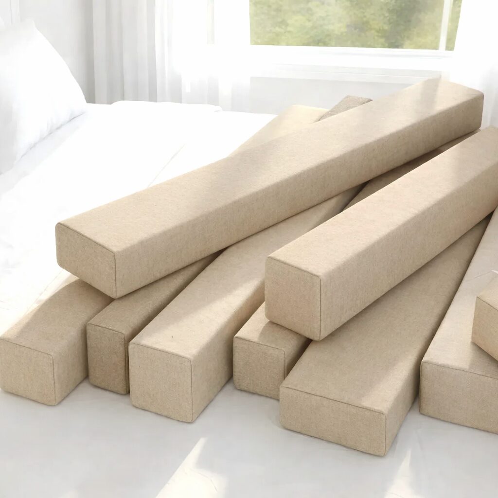 룸잇 침대틈새쿠션 틈새막이 침대사이 200cm, 베이지 상세 이미지 1