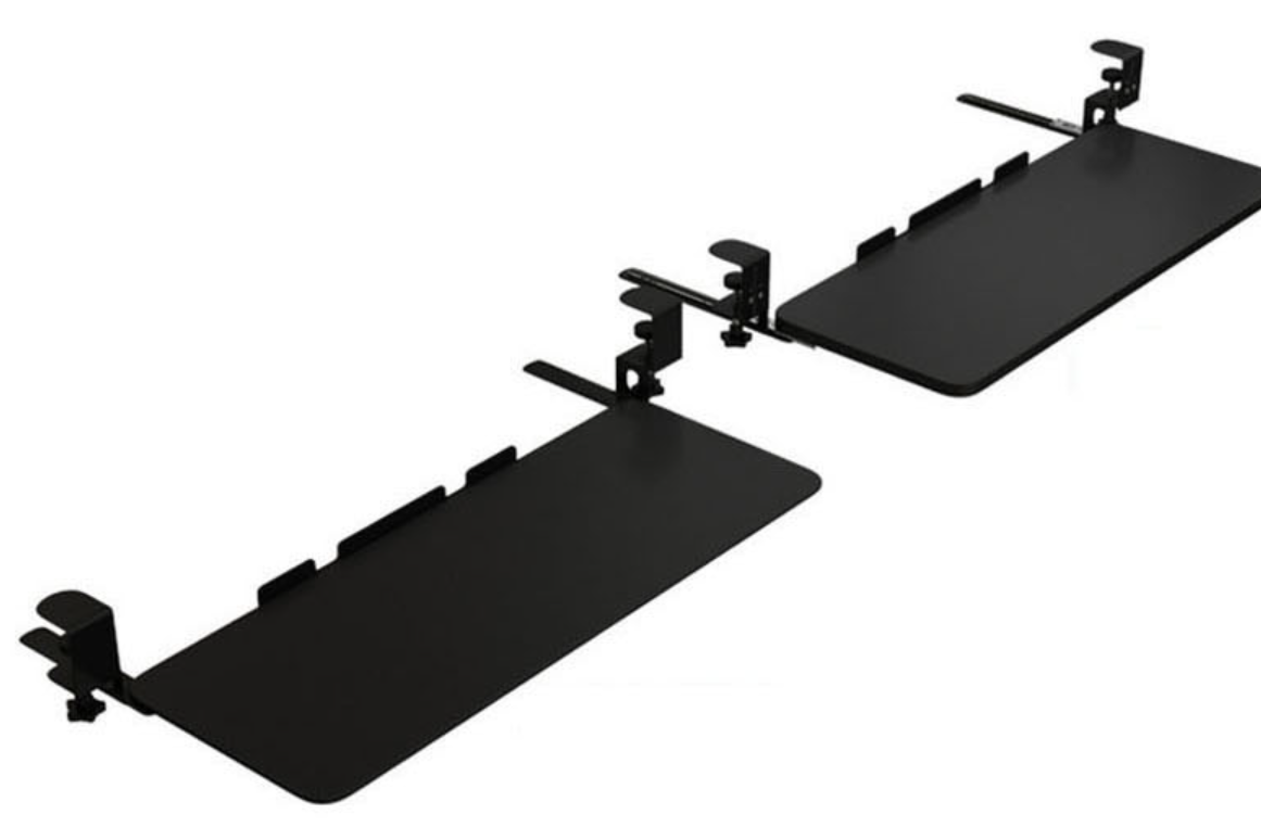 책상 팔걸이 확장 키보드 슬라이딩 거치대 65cm, 블랙, 1개 상세 이미지 1