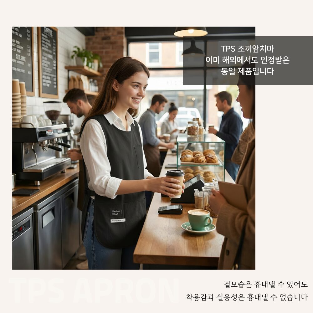 통품스토어 더 편해진 롱기장 어린이집 조끼앞치마 발수원단 주방 원피스앞치마, 1개, 버건디 상세 이미지 2