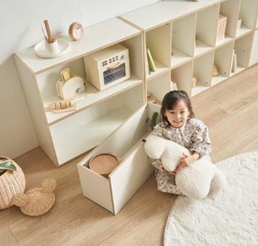 리바트 꼼므 1200 칸막이 책장 방문설치, 웜 화이트, 2단쿠폰할인 상세 이미지 2