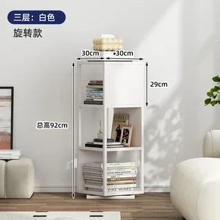 크리에이티브 코너 책장 바닥 선반 단철 인터넷 스타 특별한 모양 진열대 거실, 09 Layer 3 - White Rot