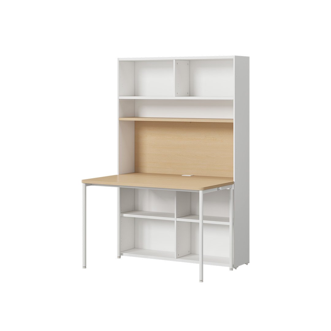 한샘 티오 단독책상세트 5단 120cm (컬러 택1), 색상:화이트(B)할인 상세 이미지 2