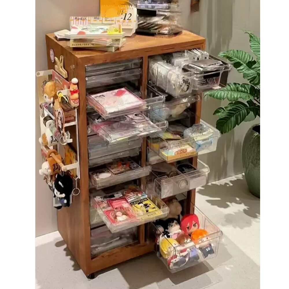 네일루나 대용량 네일 수납장 네일샵 캐비닛 젤네일, 호두나무무늬할인 상세 이미지 2