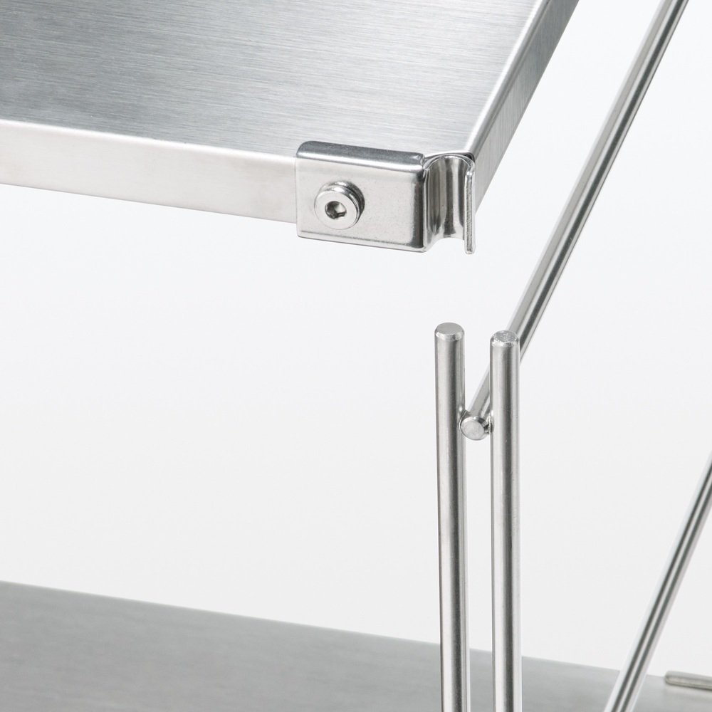 무인양품 SUS 스테인리스 유닛 선반 와이드 소형 83267032, 1개, 실버 상세 이미지 2