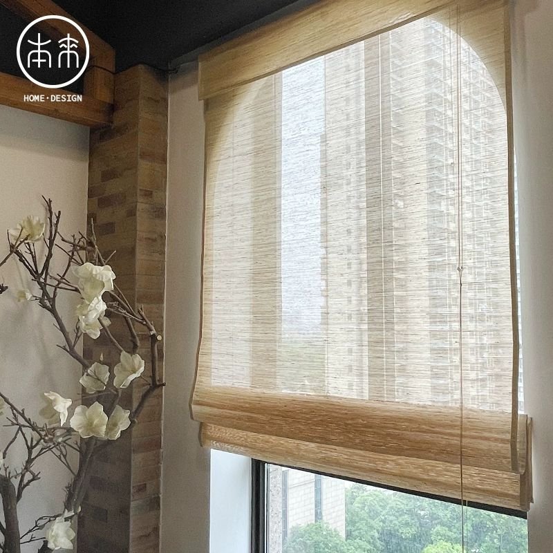 삼베 린넨 블라인드 롤스크린 암막 거실 침실 한옥 현관 분리 사무실 창문 가림막 상세 이미지 1