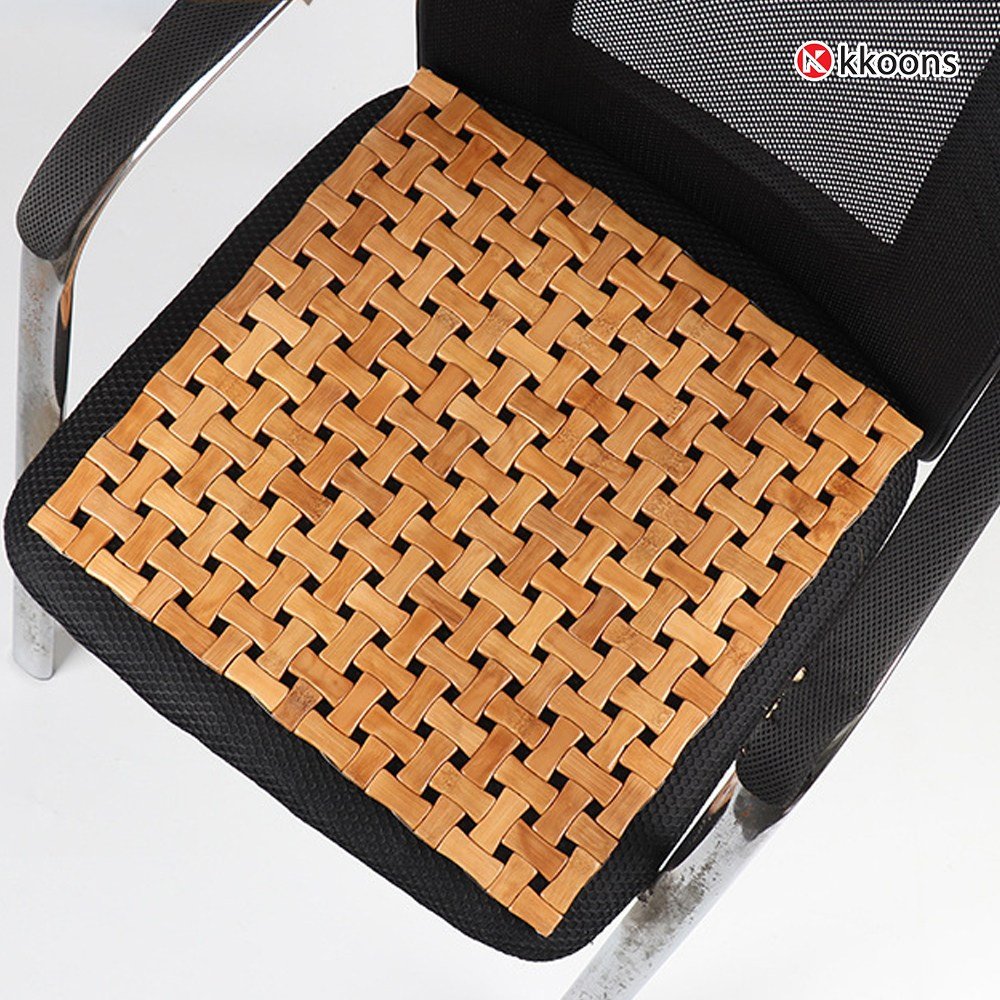 꾼스 여름 시원한 대나무 방석 소파 차량용 마작 방석 45x45cm, 격자무늬 대나무방석 45x45xm 대형 상세 이미지 1