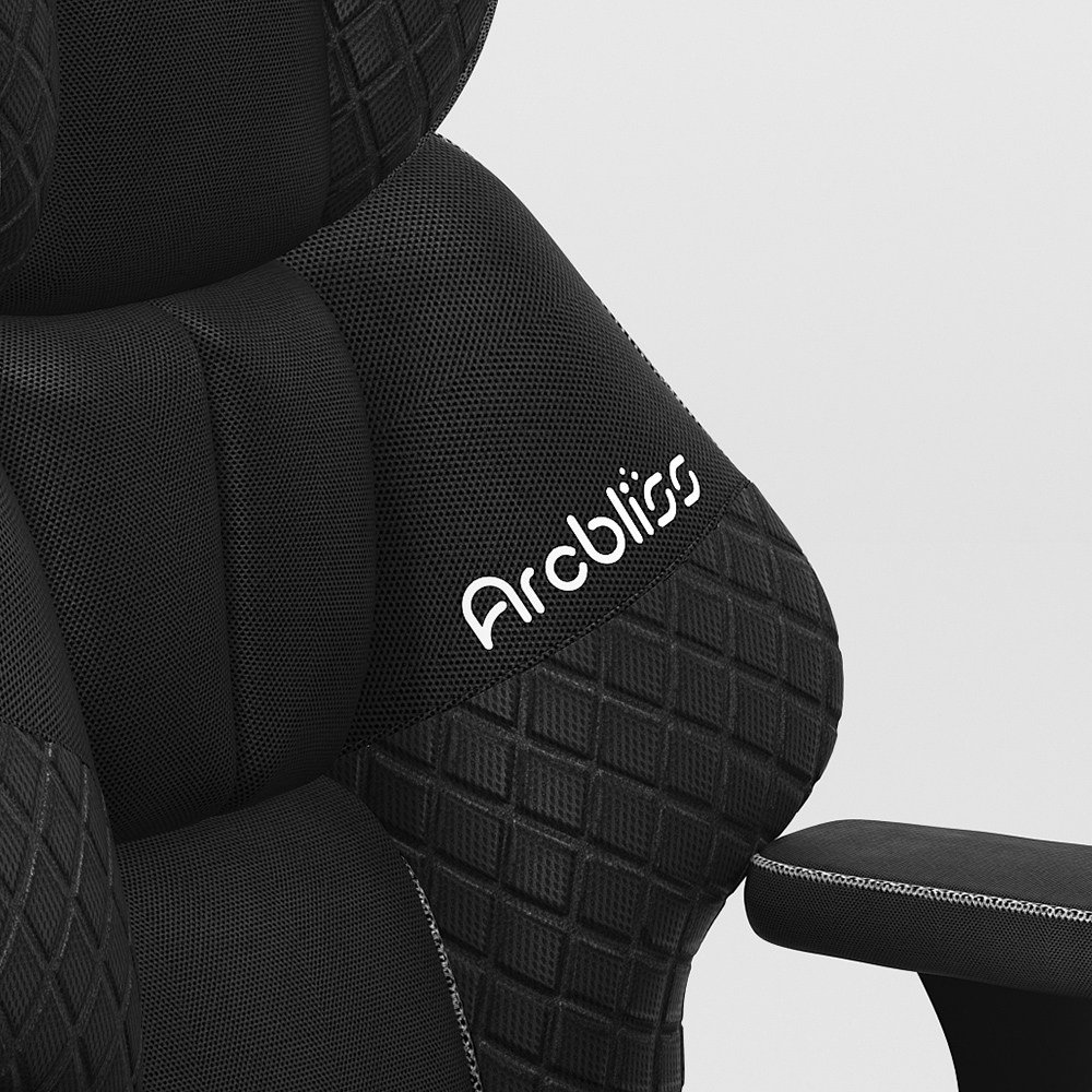 Arcbliss 침대형 리클라이너 특대형 중역 pc방 게이밍 컴퓨터 메쉬 의자, 블랙할인 상세 이미지 2