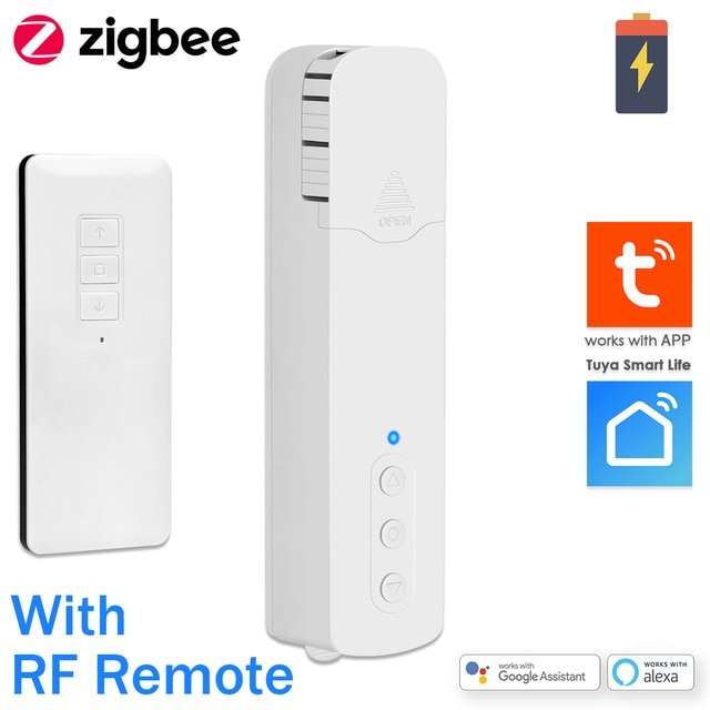 블라인드 SANCTUARY Tuya ZigBee 스마트 모터 로만 롤러 쉐이드 자동 Smart Life 앱 Google Alexa 와이파이 음성 제어 RF 리모트 배터리 포함 US, With RF Remote+Builtin Battery 상세 이미지 1