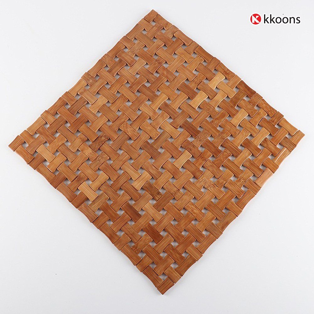꾼스 여름 시원한 대나무 방석 소파 차량용 마작 방석 45x45cm, 격자무늬 대나무방석 45x45xm 대형 상세 이미지 1