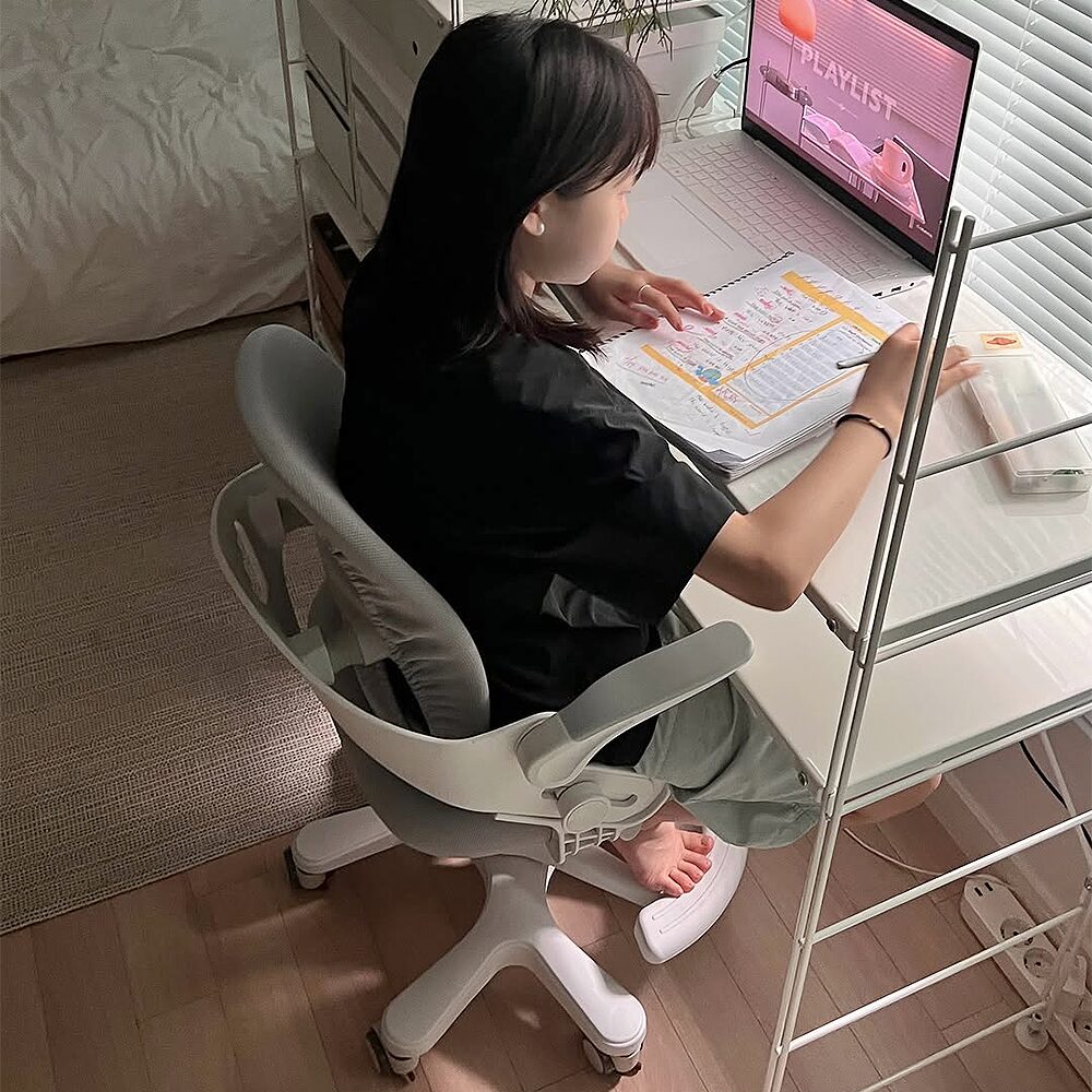 투노 에이루 어린이 초등학생 발받침 의자 커버포함, 아이보리 상세 이미지 2