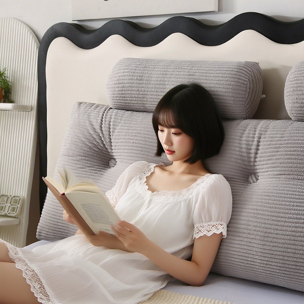 코잠 베개 달린 대형 다용도 삼각쿠션, 딥블루할인· 1일 남음 상세 이미지 1