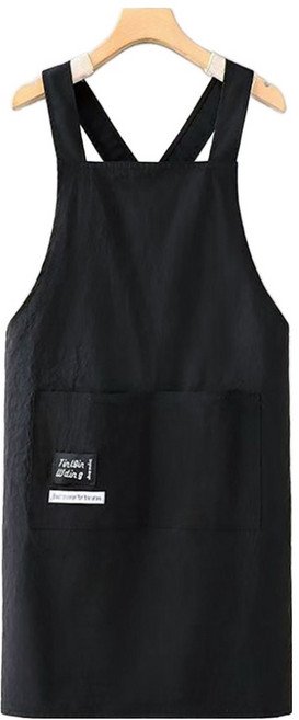다퍼남 데일리 크로스 앞치마, 블랙, 1개