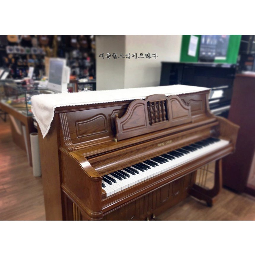디지털 피아노 전자 키보드 커버 세트 덮개 의자 국산, 윗_A, 화이트, 1개 상세 이미지 2