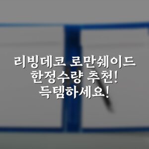 리빙데코 로만쉐이드 한정수량 추천! 득템하세요!