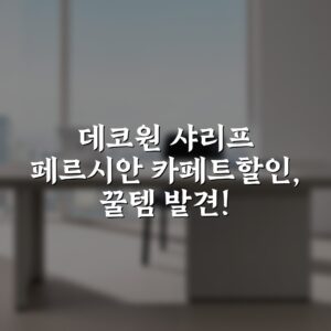 데코원 샤리프 페르시안 카페트할인, 꿀템 발견!
