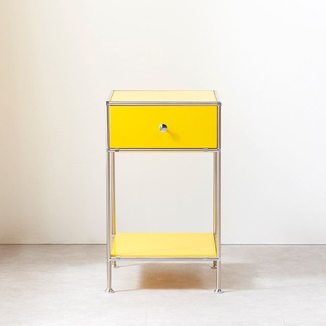 USM 미드센추리모던 모듈 높은 수납 협탁 미니서랍장 400x400x685 E643, 호랑소랑 옐로우, 호랑소랑 본상품선택 상세 이미지 1