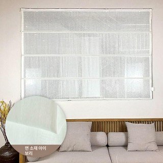 최동글 린넨로만쉐이드 커튼 암막 로만쉐이드, 면직물 샤이 화이트 차광률 40 1