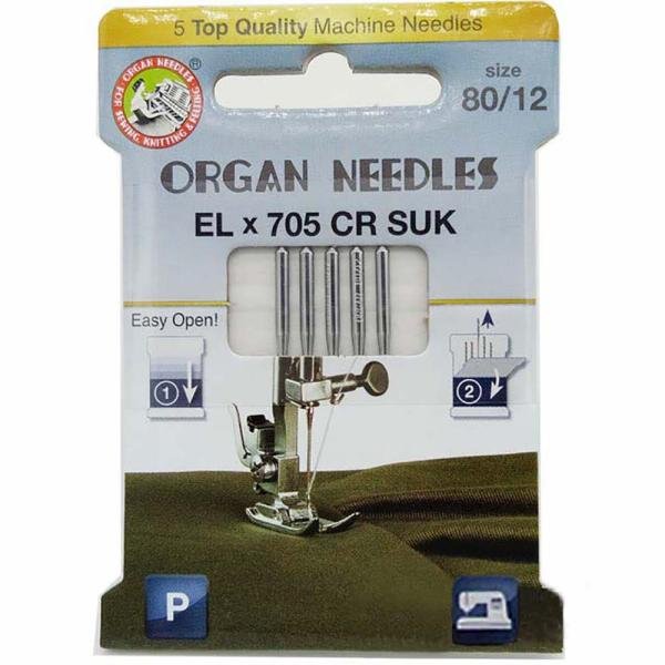 바늘 오르간 브랜드 ELx705 CR SUK Overlock 재봉틀 특수 편직 탄성 직물 가정용 5pcs 호환, 1개, 1) 5 needles in total 상세 이미지 2